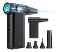 Souffleur d'air électrique haute vitesse pour l'entretien de la voiture - Plumeau sans fil rechargeable avec 3 vitesses pour le nettoyage intérieur automatique - Souffleur compact pour déneigement de