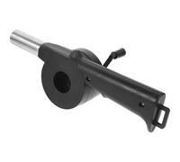 Souffleur D'air Manuel pour Barbecue, Camping et Brasero Extérieur Noir | Plastique et Acier Inoxydable, Débit Contrôlé sans Électricité, Allumage Rapide du Charbon, Usage Portable