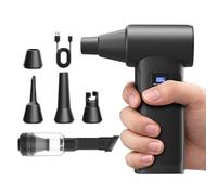 Souffleur D'Air Rechargeable - Souffleur De Nettoyage Sans Fil, Noir, 1 Pc | Souffleur D'Air Rechargeable, Souffleur De Nettoyage Sans Fil Multi-, Dépoussiéreur Électrique Puissant, Clavier PC Auto