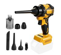 Souffleur d'air sans fil pour batterie Dewalt 18 V 20 V | Aspirateur à main 2 en 1 130 000 tr/min avec vitesse variable en continu et 5 buses pour voiture, maison, bureau