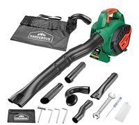 Souffleur de Feuilles 4en1 Essence air 68m/s Sac 45L Outils Inclus aspirateur de Feuilles broyeur végétaux souffleur Jardin