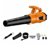 Souffleur de Feuilles 6800W électrique Filaire, 6 Vitesses, buse de 7 cm | Souffleur de feuilles filaire à 6 vitesses avec moteur en cuivre, flux d'air turbine(3m-B)