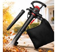 Souffleur de Feuilles à Batterie 40 V, Aspirateur Broyeur, Sac 40 L | Vitesse d’air de 340 km/h avec 6 vitesses et roues d’appui pour feuilles mortes sur jardins, pelouses et allées(4 Battery)