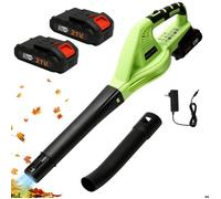 Souffleur de feuilles a batterie sans fil 3000W - 2 batteries 2.0Ah 21V - 2 vitesses - 15000r/min - 150MPH - Souffleur sans fil