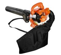 Souffleur de feuilles à essence 26 CC 2 temps souffleur de jardin portatif | Souffleur à feuilles essence 26cc 2 temps, aspiration par soufflage, kit ergonomique, idéal pour le jardin, orange