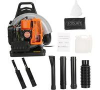 Souffleur de feuilles à essence, 63 cc, 665 CFM, moteur 2 temps, modèle à dos. Souffleur d'air à essence, refroidissement par air, essence, faible consommation de carburant, modèle à dos, idéal pour l