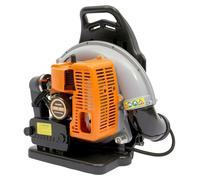 Souffleur de feuilles à essence, modèle à dos, moteur 2 temps, 63 cm³, 2,7 kW, vitesse variable, démarrage manuel