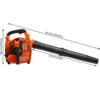 Souffleur de feuilles EBV260 - Appareil portatif à essence 2 temps - Moteur 25,4 cm³ - Puissance 0,75 kW - Vitesse de rotation 7 000 tr/min - Réservoir 1,2 l - Deux tuyaux + sac de ramassage - Poids 6