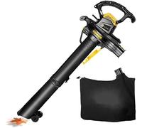 Souffleur De Feuilles électrique 3 en 1, 3800 W, Aspirateur-broyeur De Feuilles De Jardin avec Sac De Ramassage De 40 L, Rapport De Broyage 16:1, pour Souffler Les Feuilles, Les Copeaux, La