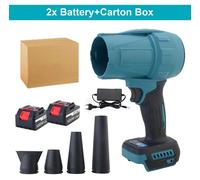 Souffleur de feuilles électrique - Modèle H28 - Fonctionnement sur batterie - Moteur sans balais - 3500 W - 350 m/s - 300 000 tr/min - 3 vitesses - 2 batteries