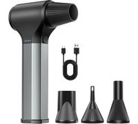 Souffleur de feuilles électrique - Pulvérisateur d'air - Nettoyage d'appareils - 330 000 RPM - Recharge USB-C - Noir