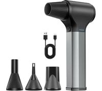 Souffleur de feuilles électrique - Pulvérisateur d'air - Nettoyage d'appareils - 330 000 RPM - Recharge USB-C - Noir