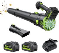 Souffleur de feuilles électrique sans fil, sans balais, avec 2 vitesses, mode turbo et un volume d'air de 750 m³/h