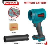 Souffleur de feuilles électrique - Turbo Jet Fan - Moteur sans balais - 4000 W - 300 000 tr/min - Jusqu'à 400 m/s - Puissance de soufflage de 2 kg - Sans batterie