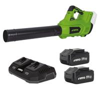 Souffleur de Feuilles Jardin 40V + 2 Batteries lithium 4AH + Chargeur DOUBLE VITO