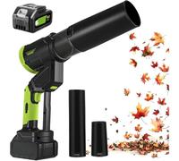 Souffleur de feuilles portable puissant sans balais, souffleur de jardin léger à 4 vitesses pour l'entretien de la pelouse, la poussière, la neige, les feuilles, utilisation à domicile