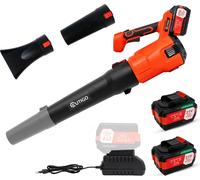 Souffleur de feuilles sans fil 001 (2*21v 4.5Ah accu, batterie et chargeur), pour l'entretien du gazon, l'élimination des feuilles/de la boue/de la neige/de la poussière de voiture