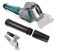 Souffleur de Feuilles sans Fil 18V Gris, 5 Vitesses, 40 m/s, Compatible Makita LXT, Poignée Ergonomique, Lot 1 Tube Extension + 1