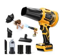 Souffleur de feuilles sans fil 2 en 1 et aspirateur pour batterie Dewalt 20 | Moteur sans balais, 0 à 42 000 tr/min, 600 CFM et 120 MPH, lampe de travail LED, portable et portable