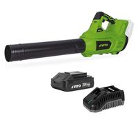 Souffleur de Feuilles Sans Fil 20V + Batterie lithium 2.0Ah + Chargeur rapide 2 Vitesses Nettoyage Terrasse Allée Jardin VITO