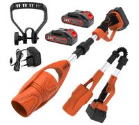 souffleur de feuilles sans fil 21V Aspirateur de feuilles,Souffleur Aspirateur - Batterie rechargeable 3000mAh, vitesse du vent 63 m/s, pliable & léger