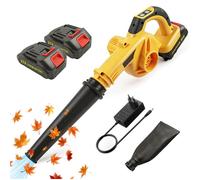 Souffleur de feuilles sans fil 21V - Aspirateur Souffleur - 3,5 Kpa - 2 x1.5Ah Batterie - Volume d'aspiration : 2.5 m3/min
