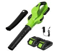 Souffleur de feuilles sans fil 3000 W avec 2 batteries 2 Ah - Turbo 240 km/h, compatible avec Makita 18 V