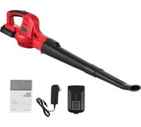 Souffleur de feuilles sans fil - Balai électrique - Entretien du jardin - Double vitesse - 20V - Rouge