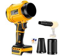 Souffleur de feuilles sans fil compatible avec batterie Dewalt 20 V/60 V | Souffleur portable à 2 buses à vitesse variable, léger à une seule main pour la maison, le nettoyage du garage et les détails