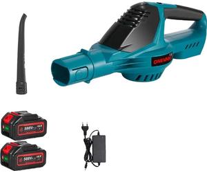 Souffleur de feuilles sans fil et sans brosse, puissance 5500W, volume d'air 16m³/min, 2 batteries fiche EU