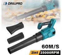 Souffleur de feuilles - Sans-fil - Moteur sans balais - 3 vitesses - 25.000 tr/min - 60 m/s vitesse d'air - 20V - 2 batteries incluses