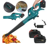 Souffleur de feuilles sans fil - Moteur sans balais 6 vitesses réglables avec 2x 3,0Ah batterie et chargeur, pour l'entretien des terrasses et des pelouses Souffleur de feuilles