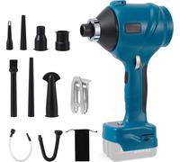Souffleur de poussière - Souffleur à batterie maniable Air Duster - Avec batterie - Vitesse réglable - Moteur sans balais - CE - Bleu