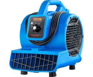 Souffleur de sol VEVOR, 1360 tr/min, 600 CFM, agitateur d'air pour sécher et refroidir, ventilateur portable pour sèche-tapis avec 4 angles de soufflage, réglage de 3 vitesses, pour concierge, ménage,