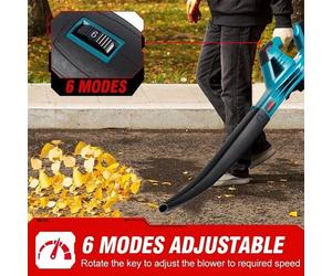 Souffleur électrique - 588vf - 6 vitesses - Souffleur sans fil - Batterie lithium-ion de 22 900 mAh - Arroseur de pelouse - Balai à gazon - Appareil d'entretien de pelouse