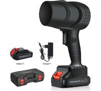 Souffleur électrique à main - Ventilateur turbo - Moteur sans balais - 36 000 tr/min - Vitesse de l'air : 120 km/h - 220 V - 1 batterie - Noir