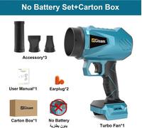 Souffleur électrique de feuilles et de neige - Souffleur de feuilles X50 - 200 m/s - Moteur sans balais - Vitesse réglable - Système de batterie 18 V - Haute pression - Sans batterie ni chargeur - Bra