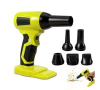 Souffleur électrique sans fil compatible avec Ryobi 20 V, souffleur | Nettoyeur de poussière haute vitesse, vitesse réglable avec 5 buses interchangeables, convient pour le jardin, la terrasse