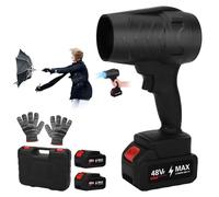 Souffleur électrique sans fil pour batteries Makita 18 V avec 2 batteries | 16 000 tr/min, souffleur manuel, transmission en continu, souffleur portable sans fil pour jardin, feuilles