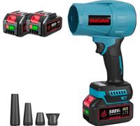 Souffleur électrique turbo, puissance de 3 500 W, fonctionnement sans fil, 2 batteries et 1 chargeur UE