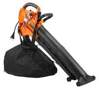 Souffleur et aspirateur de feuilles électrique 3000 W, modèle 3-en-1 | Couleur : Orange | Dimensions : 31 x 121,5 x 48 cm