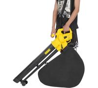 Souffleur et aspirateur de feuilles électriques avec broyeur, 3000W, 270 km/h, sac de récupération de 35 litres, mobile avec roues de direction – Silencieux et sans émissions, idéal pour le jardin, la