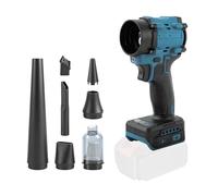 Souffleur et aspirateur sans Fil 2 en 1 Compatible avec la Batterie Makita 18V, souffleur d'air sans balais/aspirateur à air comprimé 150W avec 5 Embouts pour Voiture ateliers claviers (sans Batterie
