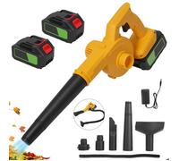 Souffleur feuilles électrique sans fil - 2 batteries 21 V 4.0Ah - Débit d'air de 3.3m³/min - vitesse du vent réglable - 23000r/min