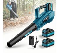 Souffleur sans fil 850W - Moteur brushless 35 000 tr/min - Vent 180 km/h & 5 vitesses - Batterie 18V/5200mAh, 2 buses