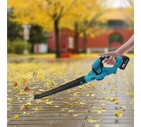 Souffleur sans fil - Batterie lithium 21V - Souffleur portatif pour jardin et allée - Bleu