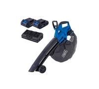 Scheppach Souffleur de feuilles sans fil BC-BLV720-X | 210 km/h | 720 m3/h | Fonction de hachage 20V IXES | Sac de ramassage 45L | incl. 2x 2Ah batterie & chargeur double