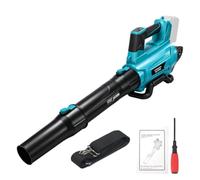 Souffleur sans fil pour batterie Makita 18 V, 5 vitesses + mode turbo, sans | Vitesse de l'air 150 MPH, souffleur à batterie pour nettoyage en extérieur, sans piles ni chargeur