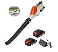 Souffleur sans fil - Souffleur de feuilles électrique 21V - 650W - 5 vitesses - 2 batteries - Pour nettoyage jardin terrasse garage
