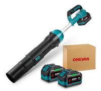Souffleur sans fil Turbo 220 m/s Souffleur de feuilles avec 2x 4.5Ah batterie, Souffleur de feuilles pour le jardin, la voiture et la maison